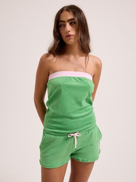 Juicy Couture Applique Logo Bandeau Playsuit, Peppermint, Peppermint