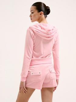 Juicy Couture Eve Velour Shorts - view 2, Juicy Pink
