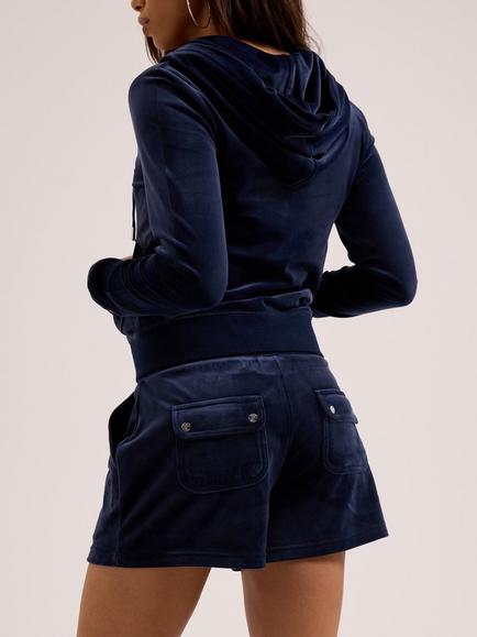 Juicy Couture Eve Velour Shorts - view 2, Night Sky