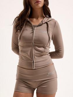 Juicy Couture Oola Hoodie, Brown, Brown