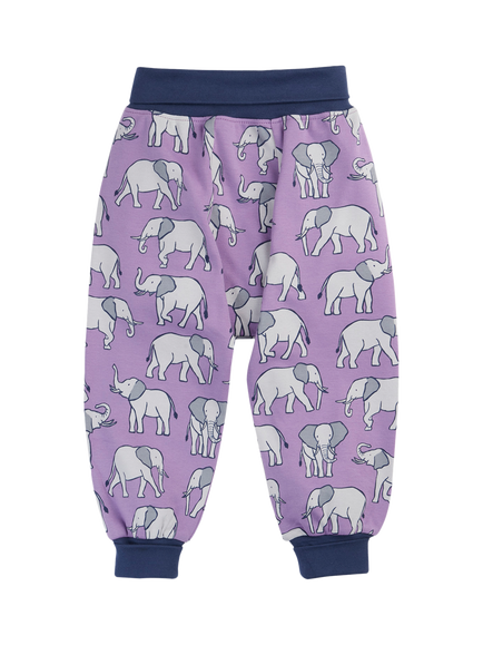 Frugi Baby Parsnip Cotton Elephant Joggers, Elephant Parade, Elephant Parade
