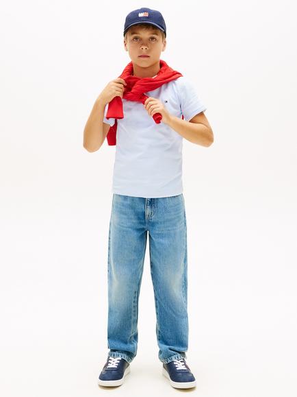 tommy Hilfiger Kids' Essential Short Sleeve Flag Logo T-Shirt - view 2, Blue