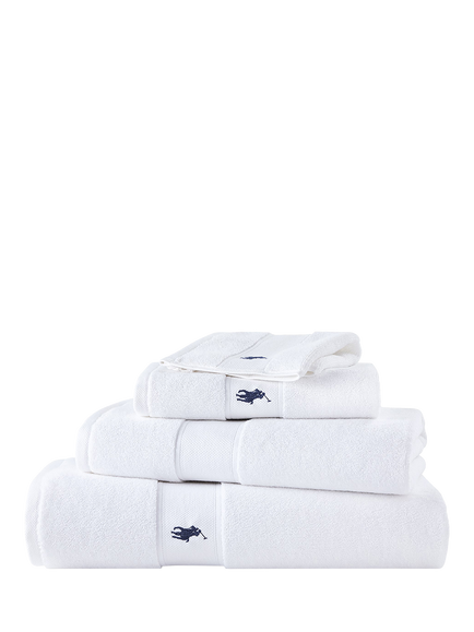 Ralph Lauren Polo Player Towels, White