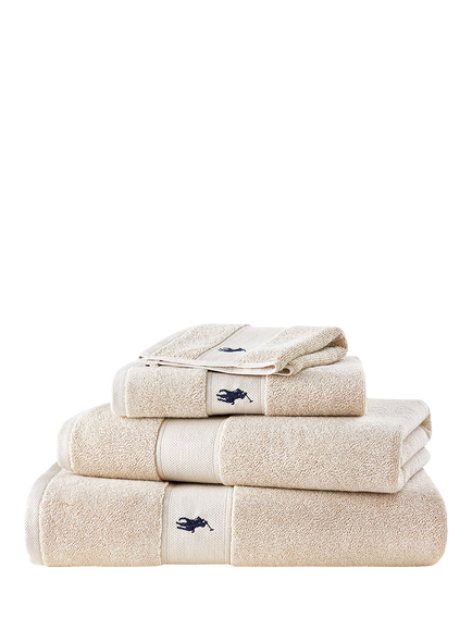 Ralph Lauren Polo Player Towels, Pale Oak