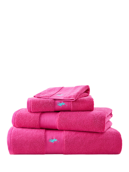 Ralph Lauren Polo Player Towels, Pink Sky