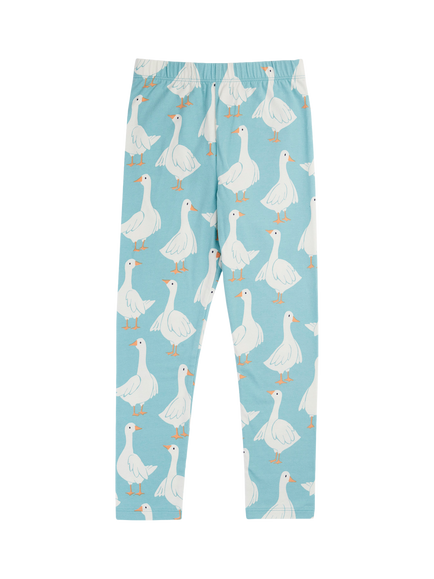 Frugi Kids' Libby Printed Leggings, Goose Gaggle - view 2, Goose Gaggle