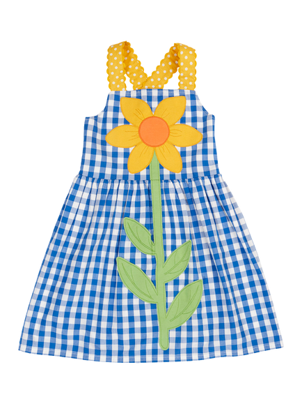 Frugi Kids' Allie Daisy Sundress, Cobalt, Cobalt