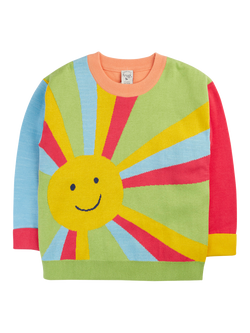 Frugi Kids' Knitted Jumper, Hotchpotch/Sun, Hotchpotch/Sun