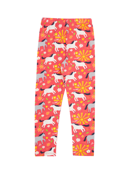 Frugi Kids' Libby Printed Leggings, Sunshine Ponies - view 2, Sunshine Ponies
