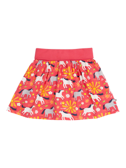 Frugi Kids' Spring Printed Skort, Sunshine Ponies, Sunshine Ponies