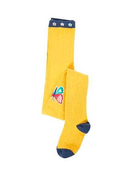 Frugu Kids' Norah Butterfly Tights, Bumblebee Butterfly, Bumblebee Butterfly