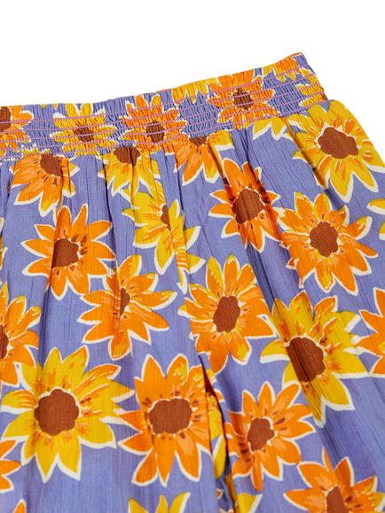 Frugi Kids' Eira Floral Harem Trousers, Sunflowers - view 2, Sunflowers