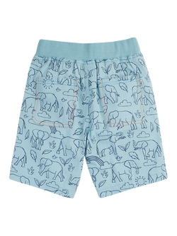 Frugi Kids' Cedar Printed Cotton Shorts, Happy Herd - view 2, Happy Herd