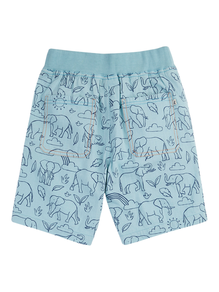Frugi Kids' Cedar Printed Cotton Shorts, Happy Herd - view 2, Happy Herd