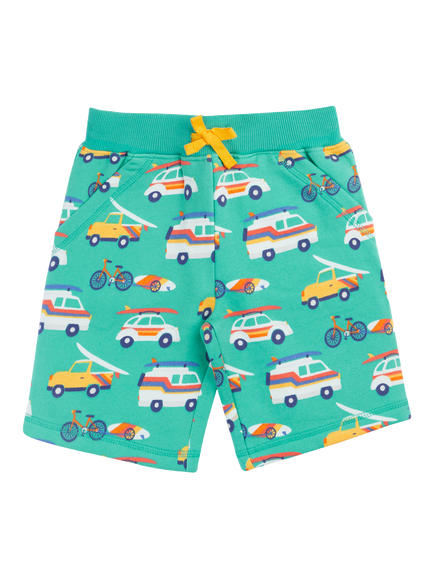 Frugi Samson Printed Drawstring Shorts, To The Beach, To The Beach
