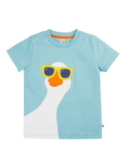 Frugi Kids' Carsen Goose T-Shirt, Lichen, Lichen