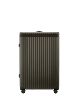 Carl Friedrik The Check-In 4-Wheel 79cm Large Suitcase, 105L, Dark Olive