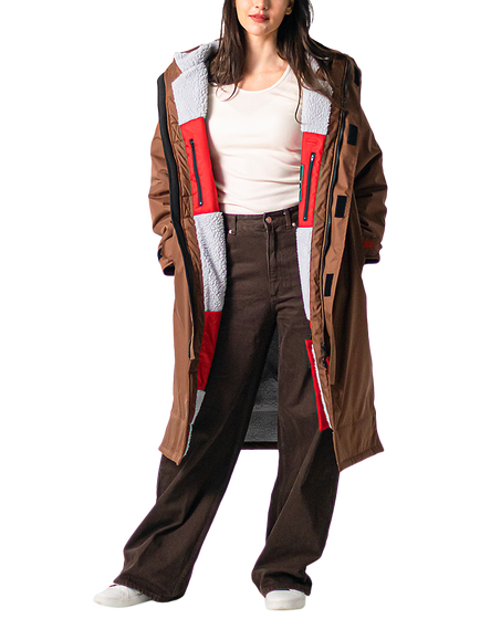 Delta Roam Beaumont Unisex Waterproof Robe, Chestnut Brown, Chestnut Brown
