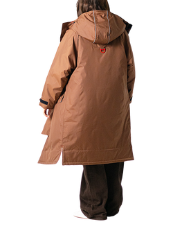 Delta Roam Beaumont Unisex Waterproof Robe, Chestnut Brown - view 2, Chestnut Brown