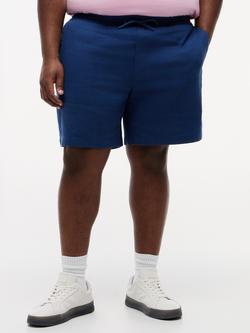 Tommy Hilfiger Plus Dover 8 Inseam Linen Rich Shorts, Blue Mid, Blue Mid