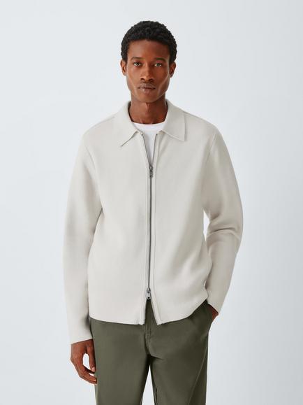 Kin Zip Front Cotton Blend Jumper, Windchime