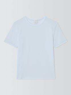 John Lewis Tipped Cotton T-Shirt, White, White
