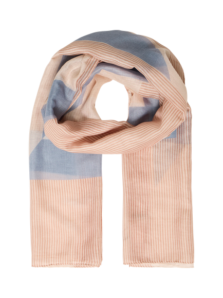 ICHI Annie Abstract Scarf, Bel Air Blue, Bel Air Blue