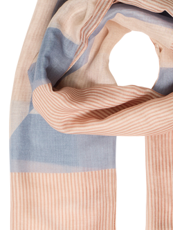 ICHI Annie Abstract Scarf, Bel Air Blue - view 2, Bel Air Blue