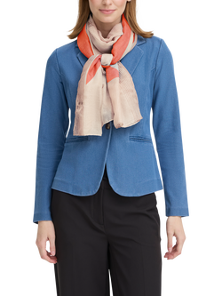 ICHI Annie Colour Block Scarf, Burnt Ochre - view 2, Burnt Ochre