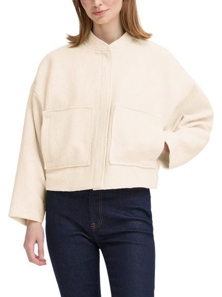 ICHI IhFapora Cropped Jacket, Birch, Birch