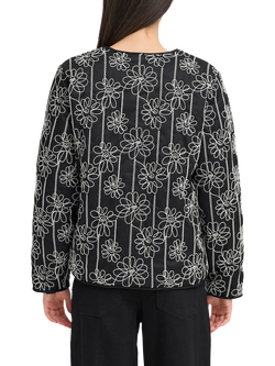 ICHI Iheloni Embroidered Jacket, Black - view 2, Black