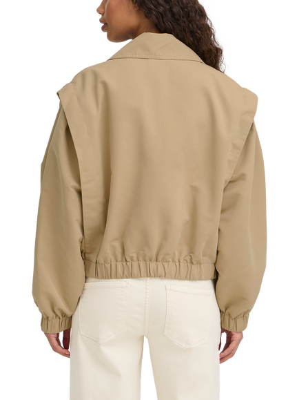 ICHI Ihgezavo Cropped Double Breasted Jacket, Cornstalk - view 2, Cornstalk