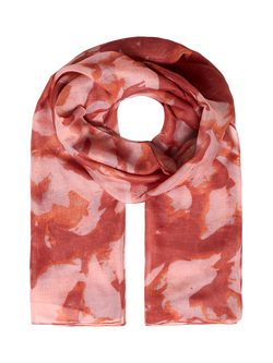 ICHI Anita Abstract Scarf, Burnt Ochre, Burnt Ochre