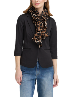 ICHI Agate Animal Print Scarf, Black/Multi - view 2, Black/Multi