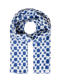ICHI Beni Geometric Scarf, Nebulas Blue, Nebulas Blue