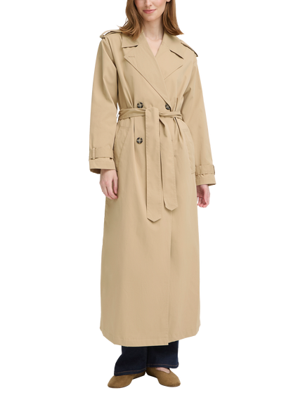 ICHI Ihgilana Oversized Trench Coat, Cornstalk, Cornstalk