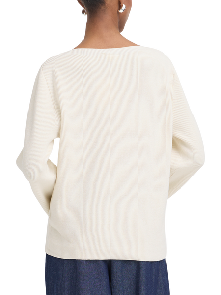 ICHI Ihboston Long Sleeve Jumper, Birch - view 2, Birch