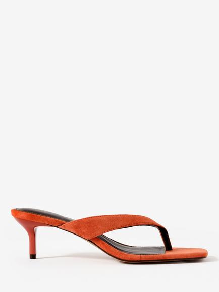 Mint Velvet Flip Flop Heels, Orange