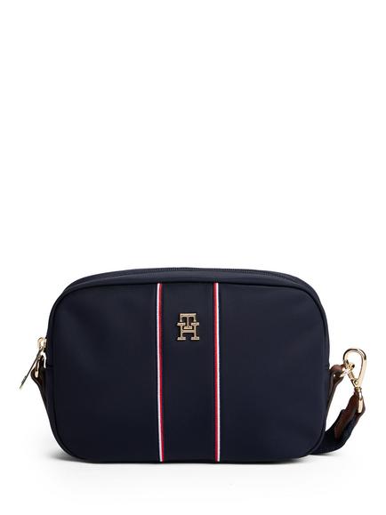 Tommy Hilfiger Popette Monogram Crossbody Camera Bag, Blue, Blue