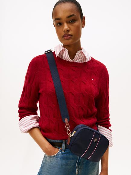 Tommy Hilfiger Popette Monogram Crossbody Camera Bag, Blue - view 2, Blue