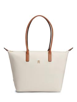 Tommy Hilfiger Popette Tote Bag, Cream/Brown