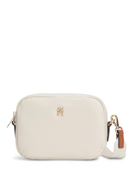 Tommy Hilfiger Popette Monogram Crossbody Camera Bag, Cream, Cream