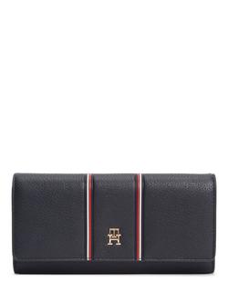 Tommy Hilfiger Icon Signature Flap Purse, Dark Blue, Dark Blue