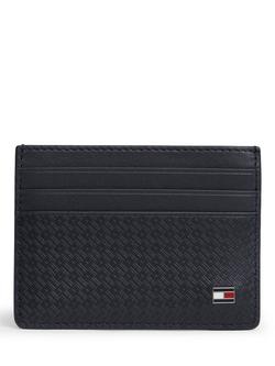 Tommy Hilfiger Embossed Card Holder, Dark Blue, Dark Blue