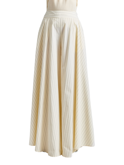 palmer//harding Lumen Stripe Wide Leg Trousers, Cream, Cream