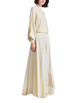 palmer//harding Lumen Stripe Wide Leg Trousers, Cream - view 2, Cream