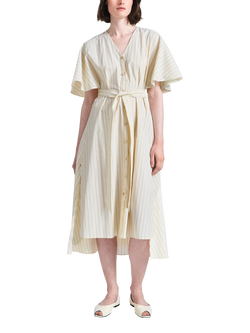 palmer//harding Sway Stripe Dress, Cream, Cream
