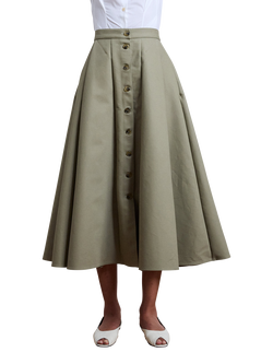 palmer//harding Vessel Midi Skirt, Khaki, Khaki
