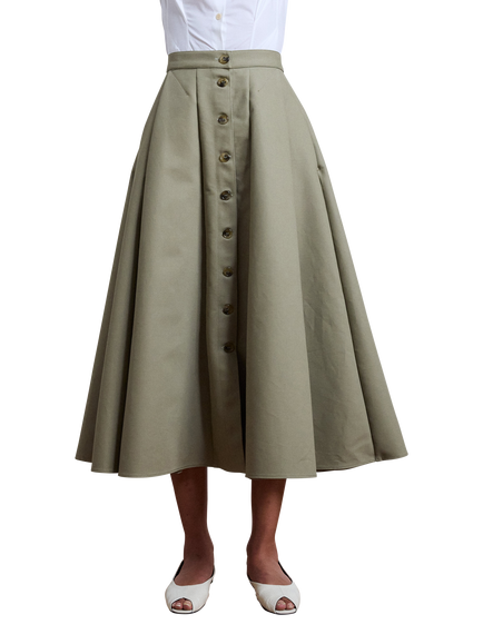 palmer//harding Vessel Midi Skirt, Khaki, Khaki