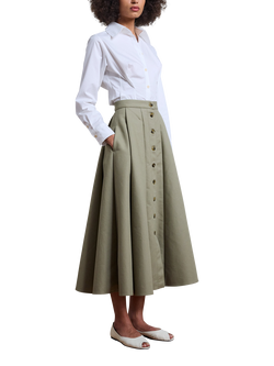 palmer//harding Vessel Midi Skirt, Khaki - view 2, Khaki